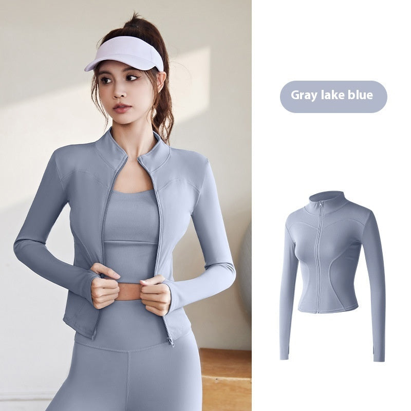 Sports Jacket Women's Long Sleeve Skinny Running Fitness Yoga Wear