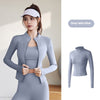 Sports Jacket Women's Long Sleeve Skinny Running Fitness Yoga Wear