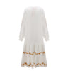 V-neck Embroidered Loose Dress Embroidered Long Skirt