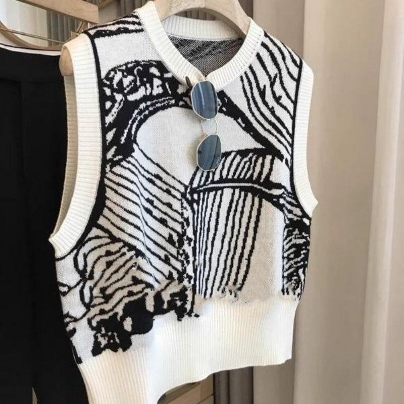 Women's Knitted Vest Sweater Vest Bandage Dress Outerwear Cover-up Top
