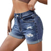 Fashion Personality Women's Ripped Denim Shorts