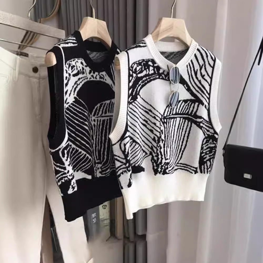 Women's Knitted Vest Sweater Vest Bandage Dress Outerwear Cover-up Top