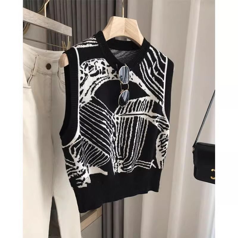 Women's Knitted Vest Sweater Vest Bandage Dress Outerwear Cover-up Top