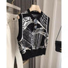 Women's Knitted Vest Sweater Vest Bandage Dress Outerwear Cover-up Top