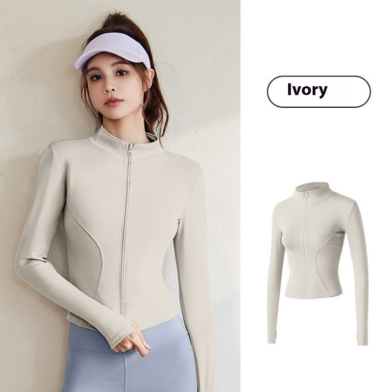 Sports Jacket Women's Long Sleeve Skinny Running Fitness Yoga Wear